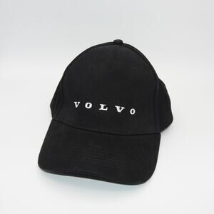 New VOLVO Black Adjustable Baseball Cap Embroidered Logo Dad Hat OSFM Tommy Cap